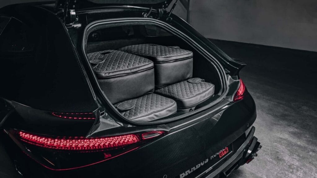 Mercedes Brabus Rocket GTS a lot of suitcases in Mercedes Brabus Rocket GTS